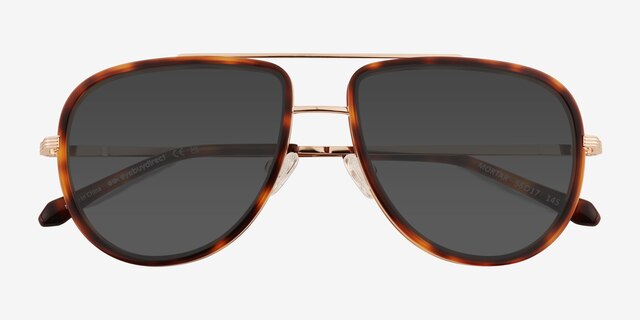 Mortar Tortoise AcetateSunglass Frames from EyeBuyDirect, Closed View