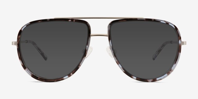 Mortar Tortoise Silver AcetateSunglass Frames from EyeBuyDirect, Front View