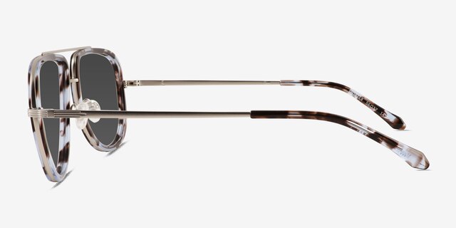 Mortar Tortoise Silver AcetateSunglass Frames from EyeBuyDirect, Side View