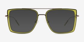 Kiln Clear Green Bronze Acétate Soleil de Lunette de vue d'EyeBuyDirect, Vue de Face