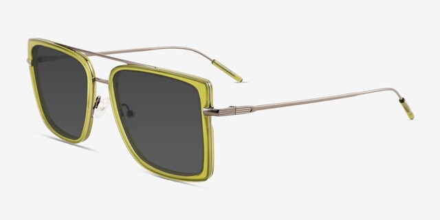 Kiln Clear Green Bronze AcetateSunglass Frames from EyeBuyDirect, Angle View