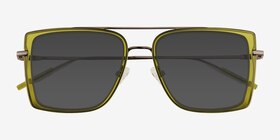 Kiln Clear Green Bronze Acétate Soleil de Lunette de vue d'EyeBuyDirect, Vue Rapprochée