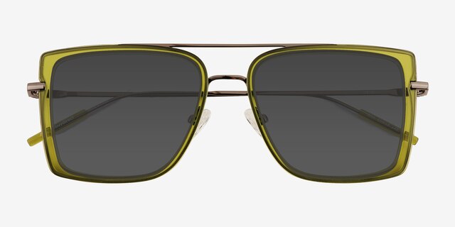 Kiln Clear Green Bronze AcetateSunglass Frames from EyeBuyDirect, Closed View