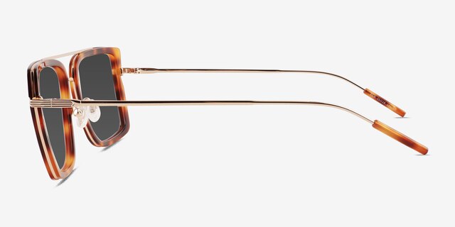Kiln Tortoise Gold AcetateSunglass Frames from EyeBuyDirect, Side View