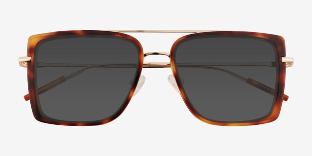 Kiln Tortoise Gold AcetateSunglass Frames from EyeBuyDirect, Closed View