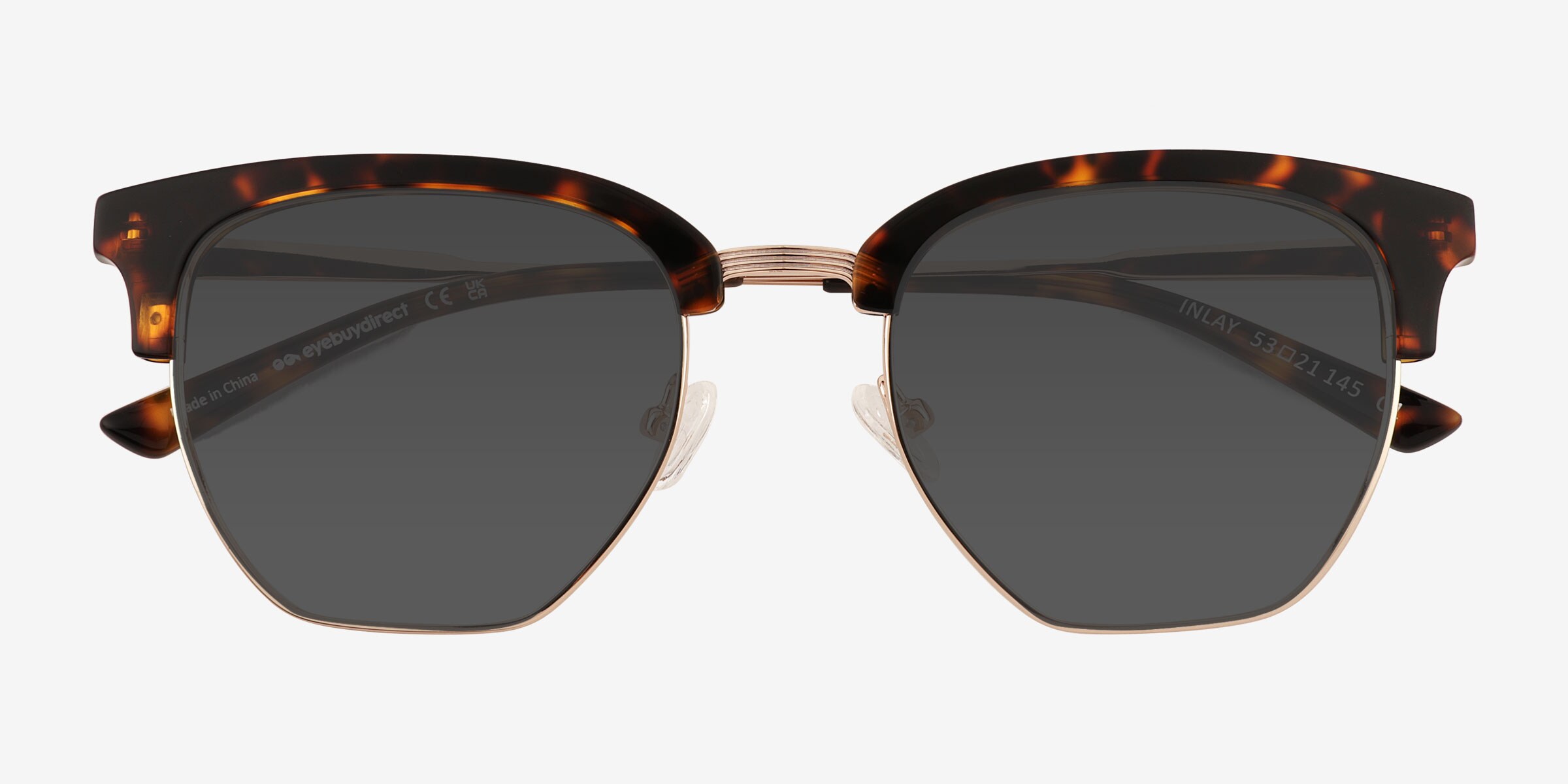 Eyebuydirect Meraki Brown Blue Floral Tortoise Shell Marbled Sunglasses Wayfarer Tortoiseshell Square Glasses #4429325 | Zenni Optical main image 3
