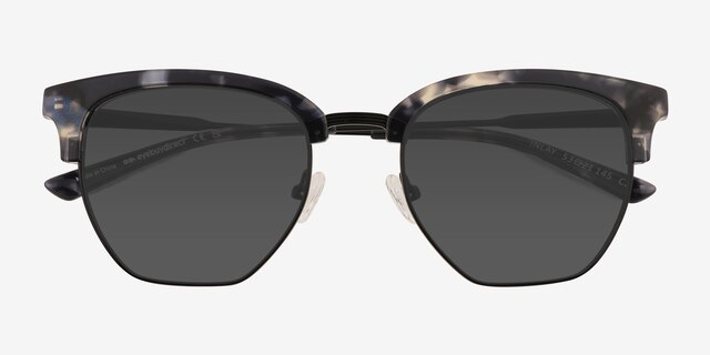 Inlay Tortoise Gunmetal AcetateSunglass Frames from EyeBuyDirect, Closed View