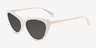 Draft White AcetateSunglass Frames from EyeBuyDirect, Angle View