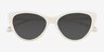 Draft White AcetateSunglass Frames from EyeBuyDirect, Closed View