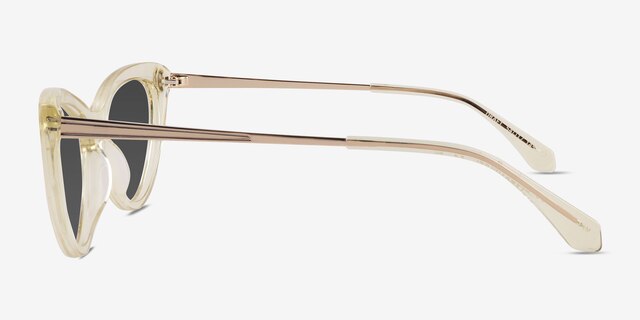 Draft Clear Yellow AcetateSunglass Frames from EyeBuyDirect, Side View