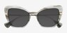 Glasswing Striped Gray AcetateSunglass Frames from EyeBuyDirect, Closed View