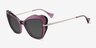 Glasswing Purple AcetateSunglass Frames from EyeBuyDirect, Angle View