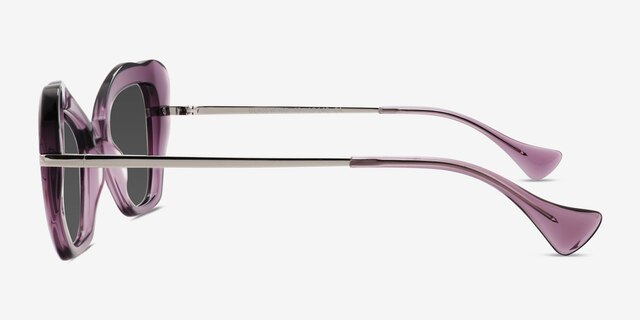 Glasswing Purple AcetateSunglass Frames from EyeBuyDirect, Side View
