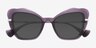 Glasswing Purple AcetateSunglass Frames from EyeBuyDirect, Closed View