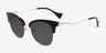 Twirler Black AcetateSunglass Frames from EyeBuyDirect, Angle View