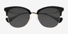 Twirler Black AcetateSunglass Frames from EyeBuyDirect, Closed View