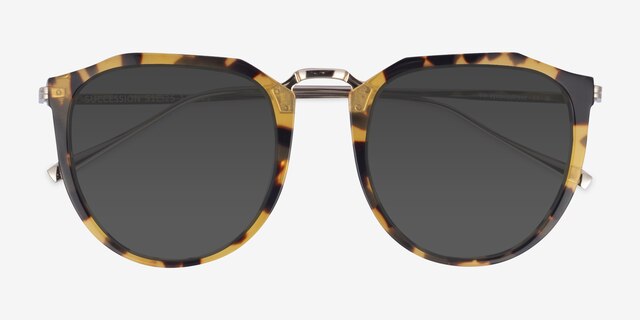 Succession Tortoise AcetateSunglass Frames from EyeBuyDirect, Closed View