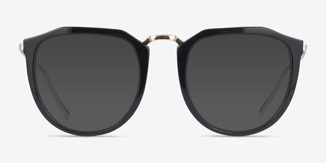 Succession Black AcetateSunglass Frames from EyeBuyDirect, Front View