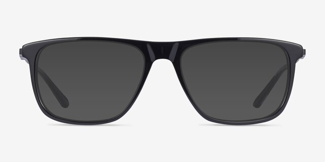 Fortify Black AcetateSunglass Frames from EyeBuyDirect, Front View