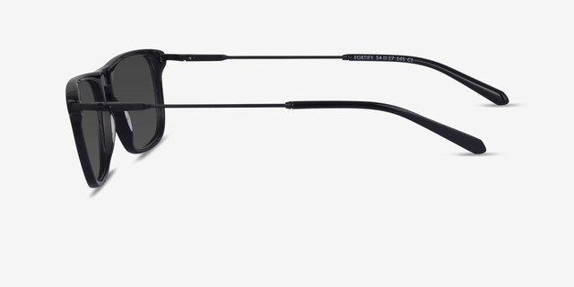 Fortify Black AcetateSunglass Frames from EyeBuyDirect, Side View