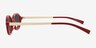 Merrick Red MetalSunglass Frames from EyeBuyDirect, Side View