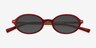 Merrick Red MetalSunglass Frames from EyeBuyDirect, Closed View