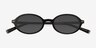 Merrick Black MetalSunglass Frames from EyeBuyDirect, Closed View