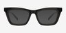Carleton Black Eco-friendlySunglass Frames from EyeBuyDirect, Front View