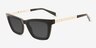 Carleton Black Eco-friendlySunglass Frames from EyeBuyDirect, Angle View