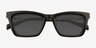 Carleton Black Eco-friendlySunglass Frames from EyeBuyDirect, Closed View