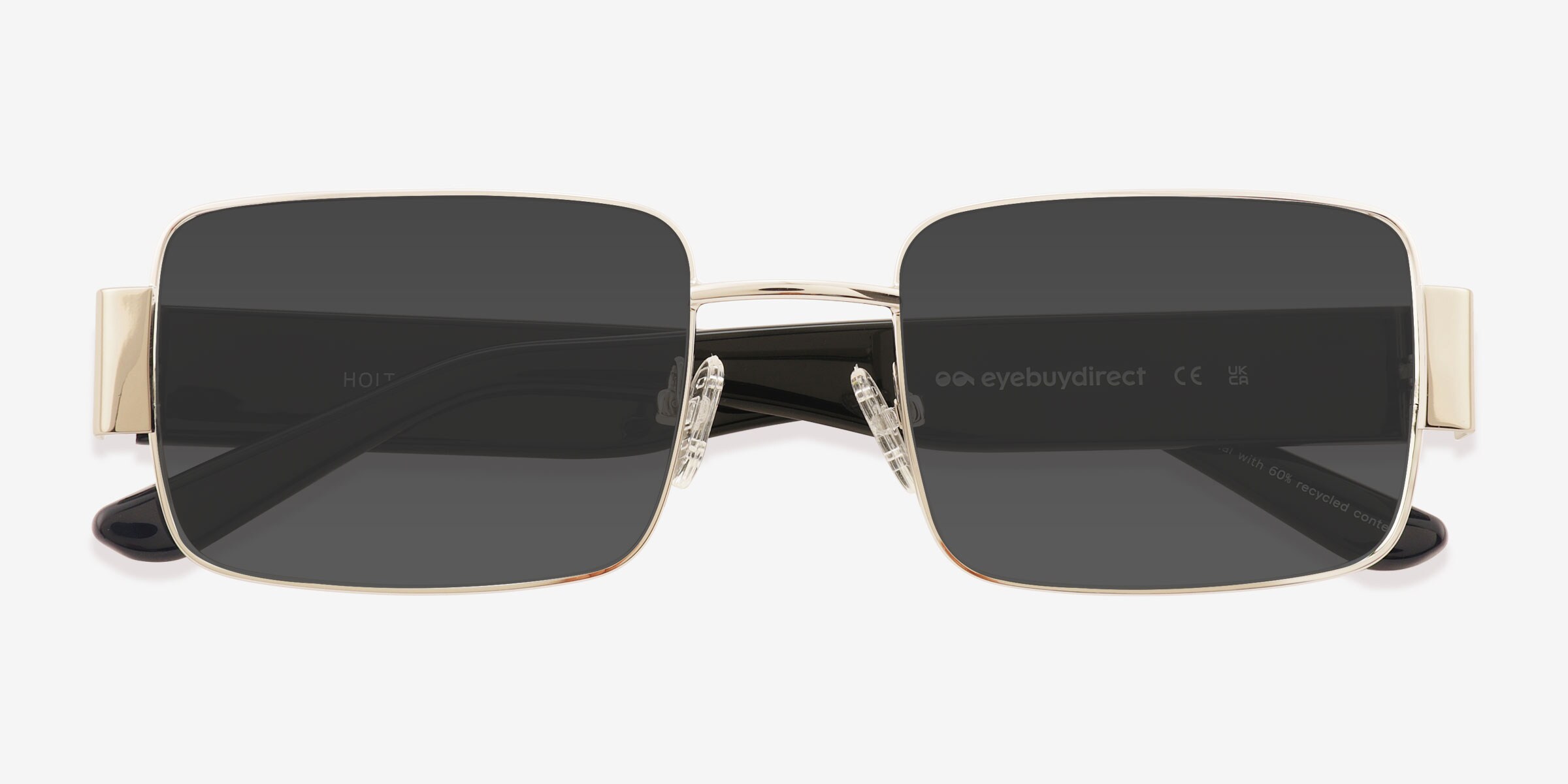 Holt - Rectangle Silver Frame Prescription Sunglasses | Eyebuydirect