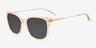 Visia Rose MétalSoleil de Lunette de vue d'EyeBuyDirect, Vue d'Angle