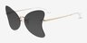 Gossamer Gold MetalSunglass Frames from EyeBuyDirect, Angle View