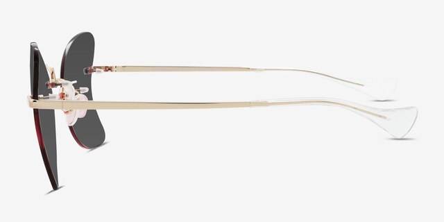 Gossamer Gold MetalSunglass Frames from EyeBuyDirect, Side View