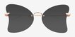 Gossamer Gold MetalSunglass Frames from EyeBuyDirect, Closed View
