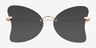 Gossamer Gold MetalSunglass Frames from EyeBuyDirect, Closed View