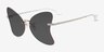 Gossamer Silver MetalSunglass Frames from EyeBuyDirect, Angle View