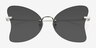 Gossamer Silver MetalSunglass Frames from EyeBuyDirect, Closed View