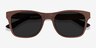 Bosk Wood Wood-textureSunglass Frames from EyeBuyDirect, Closed View