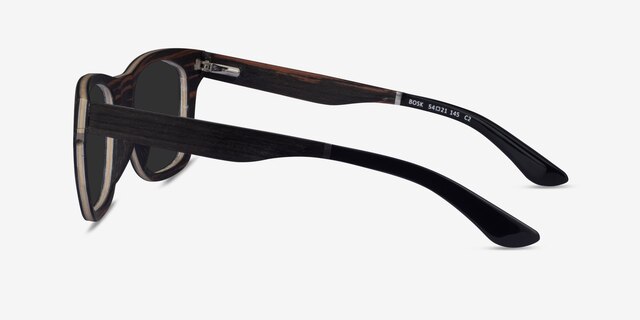 Bosk Striped Wood Eco-friendlySunglass Frames from EyeBuyDirect, Side View