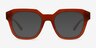 Teak Dark Orange AcetateSunglass Frames from EyeBuyDirect, Front View