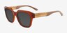 Teak Dark Orange AcetateSunglass Frames from EyeBuyDirect, Angle View