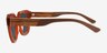 Teak Dark Orange AcetateSunglass Frames from EyeBuyDirect, Side View