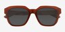 Teak Dark Orange AcetateSunglass Frames from EyeBuyDirect, Closed View