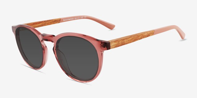 Blackwood Clear Pink AcetateSunglass Frames from EyeBuyDirect, Angle View