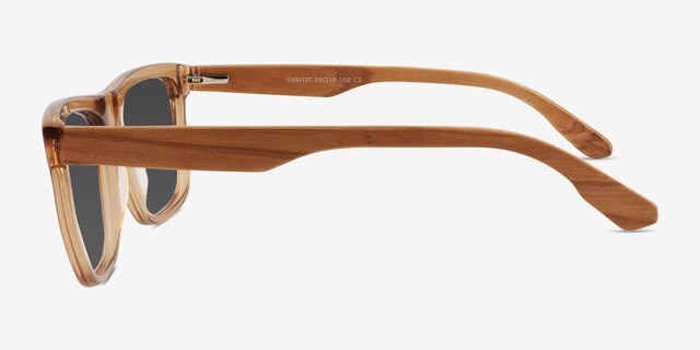 Habitat Brown AcetateSunglass Frames from EyeBuyDirect, Side View