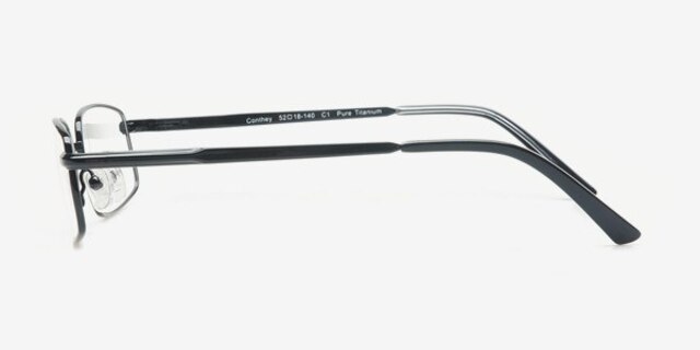 Conthey Noir TitaniumMontures de lunettes de vue d'EyeBuyDirect, Vue de Côté