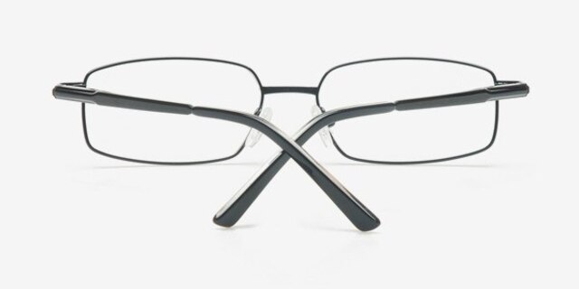 Conthey Noir TitaniumMontures de lunettes de vue d'EyeBuyDirect, Vue Rapprochée
