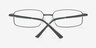 Conthey Noir TitaniumMontures de lunettes de vue d'EyeBuyDirect, Vue Rapprochée