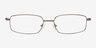 Conthey Brown TitaniumEyeglass Frames from EyeBuyDirect, Front View